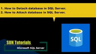 Detach and Attach database in sql server