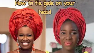HOW TO TIE TRENDING INSTAGRAM GELE STYLE IN 2022 ON YOUR OWN HEAD #gele #diy #shorts #geletutorial