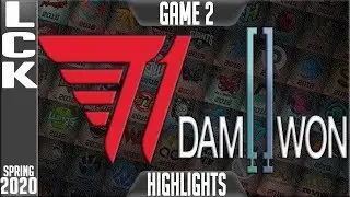 T1 vs DWG Highlights Game 2 | LCK Spring 2020 W1D1 | T1 vs Damwon Gaming G2
