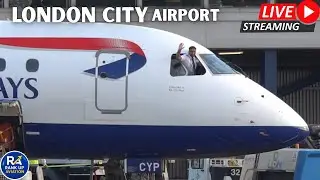 🔴LIVE London City Airport Plane Spotting ✈️ Swiss A220, ATR 72 , Dash 8, Part-2 | 22.08.25