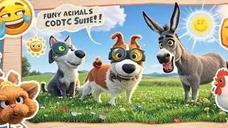 FUNNY ANIMALS : CAT, DOG, BUFFALO, HORSE, MONKEY, DUCK, PARROT, SHEEP : ANIMAL VOICE