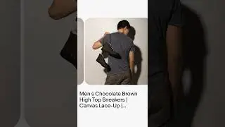 Men's Chocolate Brown High Top Sneakers | Canvas Lace-Up | Padded Collar Shoes