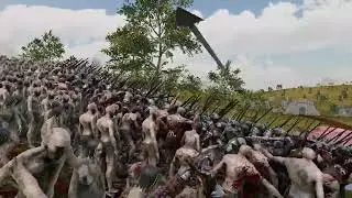 Can Medieval Army Destroy 5000 Zombies? UEBS2