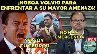 NOBOA ENFRENTAR&Aacute; A SU MAYOR AM3N4ZA / REIMBERG 
