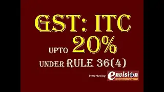 GST ITC Restricted to 20% under Rule 36(4)