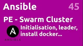 PE swarm cluster (initialize) : module, docker, leader - #ansible 45