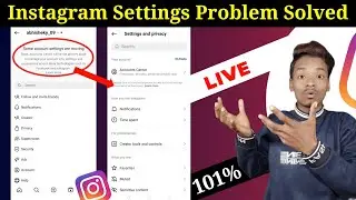 Some Account Settings Are Moving Instagram || Some Account Settings Are Moving Instagram Problem