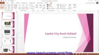 PowerPoint 2013 Tutorial Using the Notes Master Microsoft Training Lesson 14.2