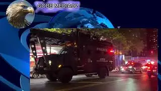 New York police tactical teams raid Hamilton Hall, clearing students and protesters.