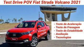 Test Drive Nova Fiat Strada Volcano - Teste de Estabilidade, acelera&ccedil;&atilde;o e frenagem - POV