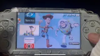 Mint Green (over Skyblue) PSP SLIM 2006 (Game Showcase #2)