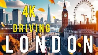Driving in London City 4K | Relaxing Day Drive With Real Sounds