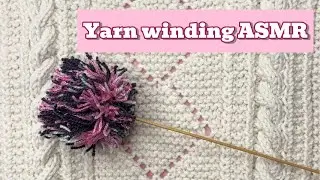 Yarn winding ASMR pom pom toy