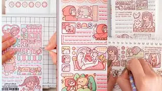 🍰 [ASMR RELAXING] Creative Aesthetic STICKER Journal's Asmr 🌷✨💗