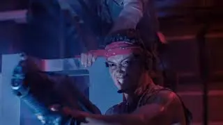 Aliens, motion tracking right inside the room, plus quote clip from MIB
