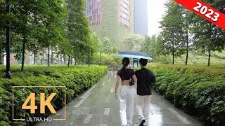 Singapore’s Business district on a Rainy Sunday 🇸🇬 Street Walk | 4K | City Walking Tour 2023