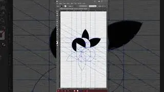 Letter N Negative space logo design process in Adobe illustrator speed art tutorials.