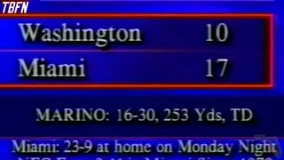 1993 Season Week 5 - Miami Dolphins V.S. Washington Redskins Highlights!!!