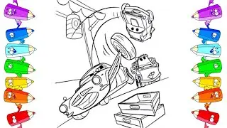 How to draw McQueen раскраска ❤Coloring cars #kids #kid #draw Disney #colorbook #art #drawing #cars