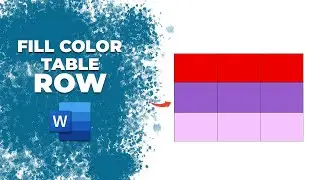 How to fill color in table row in word
