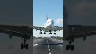 Lufthansa Airbus A380 Landing at London International Airport | Hyper Realistic View