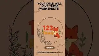 🦊 Fun ABC & Number Worksheets for Kids | Fuzzy the Baby Fox 📚 #funny#shorts  #learnenglish#maths