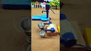water to Cow with mini motar water pump project #handpump #shortvideo #55