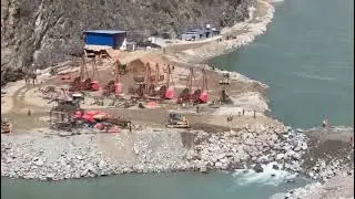 Indus River Diverted at Dasu Dam Project Site: WAPDA