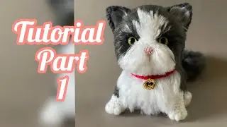 Gato peludo / Fluffy Cat Crochet tutorial part 1. Spanish voice, English captions