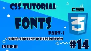 CSS Tutorial | Part #14 | Font Family | TechKnowledge |