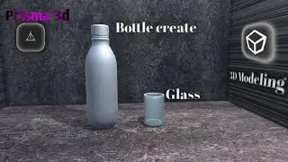 Pour Water From Bottle Into Glass Animation in Prisma 3D