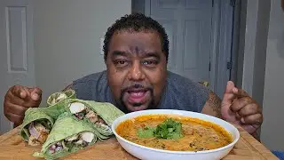 Best Chicken, Mushroom & Onion Spinach Wraps + Homemade Ravioli Soup Mukbang 🍝🔥