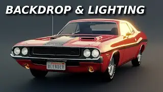 Simple Car Studio Backdrop with Blender