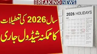 2026 Holiday Schedule Released | Pakistan Upcoming Public Holidays | Public News