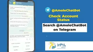 How to check your account status on Telegram @AmoleChatBot / https://t.me/AmoleChatBot