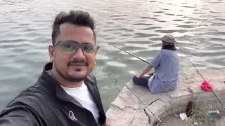 fishing at gandipet ||