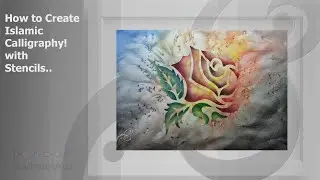 How to Create Rose Flower with Stencil Technique l Fabric painting, Stencil Printing for beginners-1