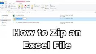 How to Zip an Excel File - how to save or convert excel file as a zip file