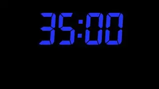 35 Minute Countdown Timer Digital Deep Blue&mdash; Silent + End Alarm