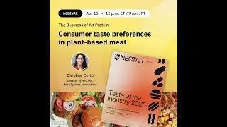 The Business of Alt Protein: Consumer taste preferences in plant based meat