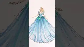 Famous Gown Series: When the clock strikes 12 #illustration #fashionillustration #asmr #cinderella