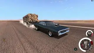 BeamNG.drive Log Trailer Pull .. Drag Racing Bruckell Caldera