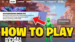 Как исправить ошибку подбора игроков в Rocket Racing Fortnite! (Режим Rocket Racing не работает)