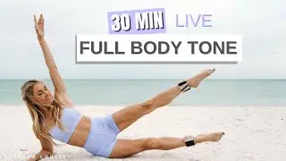 30 MIN FULL BODY TONE UP (at home workout) NEW YEAR KICKOFF | Rebecca Louise
