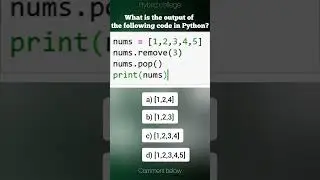 Python Quiz Day 50 | Python Methods #shorts #shortfeed #short