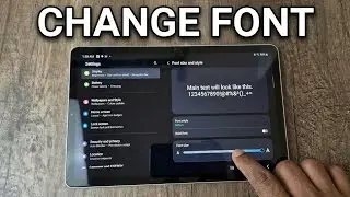 How to change font size on Samsung Tablet