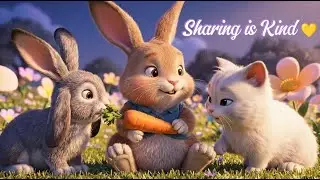 The Sharing Bunny 🐰 | Kids Bedtime Moral Story