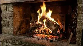 Winter Cabin in a Silent Blizzard | Warm Fireplace Light and Snowy Night Sounds for Deep Sleep