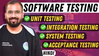 Unit, Integration, System and Acceptance Testing Explained with Example in Hindi | Software Testing