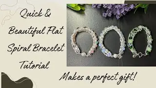 Quick & Beautiful Flat Spiral Bracelet Tutorial - makes a perfect gift!